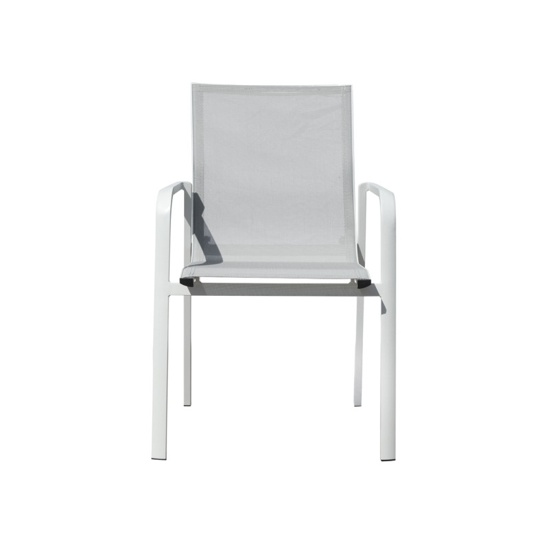 Sedia Samo alluminio bianco text grigio chiaro Moia resistente