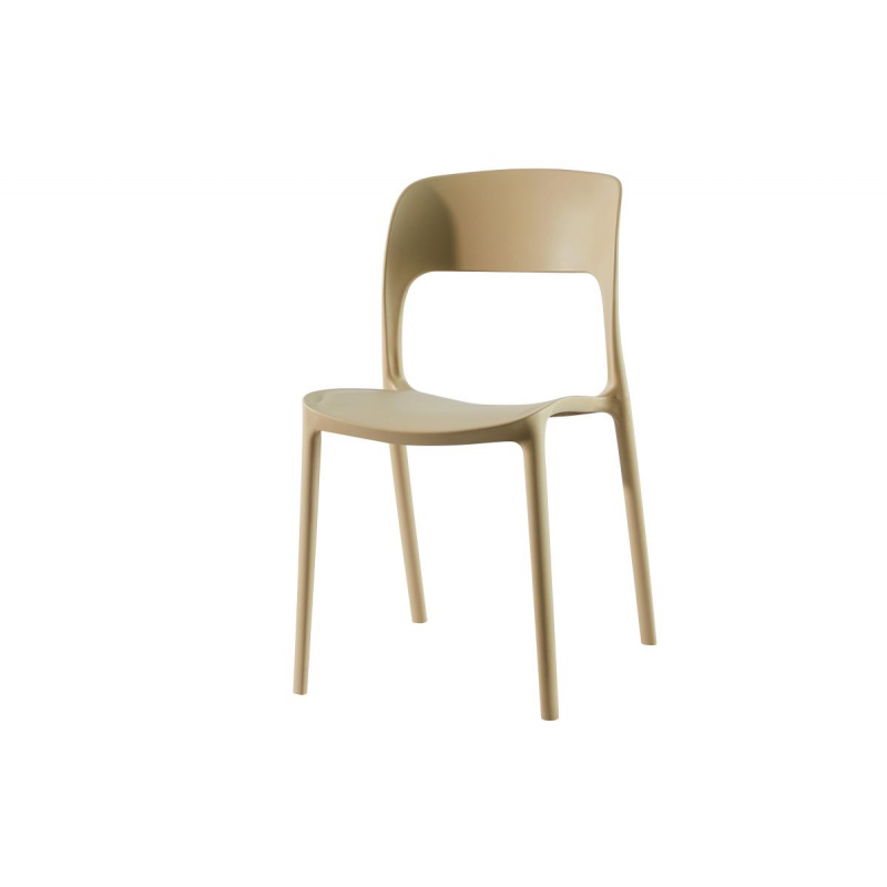 SET DA 4 SEDIA POLIPROPILENE ESTIA TORTORA 56X43X83