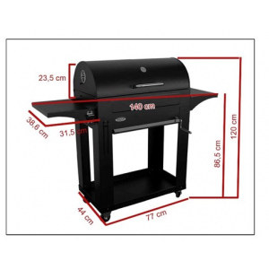Zoom BARBECUE MILANO 140x44x120 cm GMR TRADING