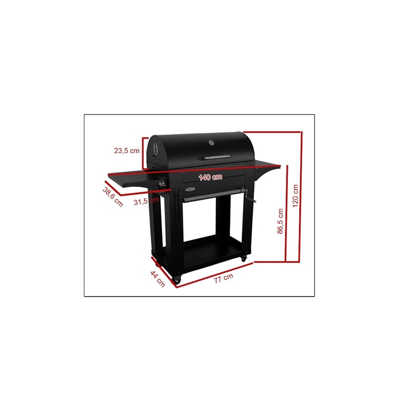 BARBECUE MILANO 140x44x120 cm GMR TRADING