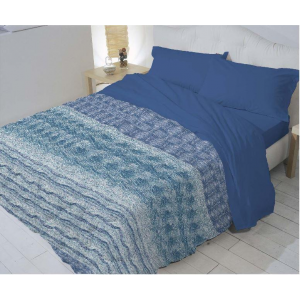Zoom COMPLETO 2 PIAZZE COTONE TORTUGA BLU VACCHETTI