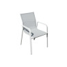 Sedia Samo alluminio bianco text grigio chiaro Moia resistente