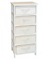Cassettiera Perla in bamboo con 5 cassetti