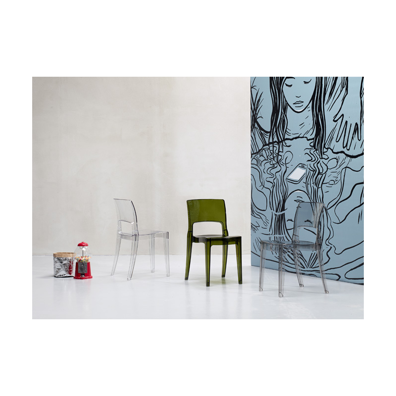Sedia Isy antishock SET 2 policarbonato Made in Italy SCAB DESIGN
