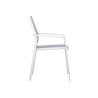 Set Tavolo San Donato + 8 Sedie Zara Alluminio Bianco Text Grigio Chiaro Moia