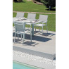 Set Tavolo San Donato + 8 Sedie Zara Alluminio Bianco Text Grigio Chiaro Moia