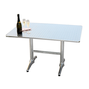 Tavolo Contract MOIA in alluminio e acciaio 70x110cm