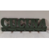Appendino da parete cucina verde con 5 spazi 56x16cm