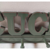 Appendino da parete cucina verde con 5 spazi 56x16cm