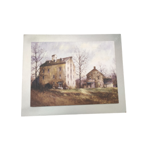 Quadro case di campagna rettangolare 50x40cm con cornice color argento