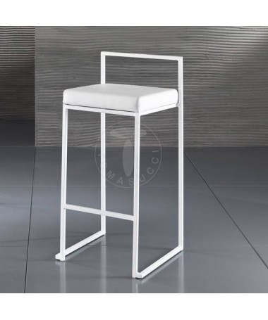 Sgabello in pelle sintetica Dodo h77 - set da 2 bianco