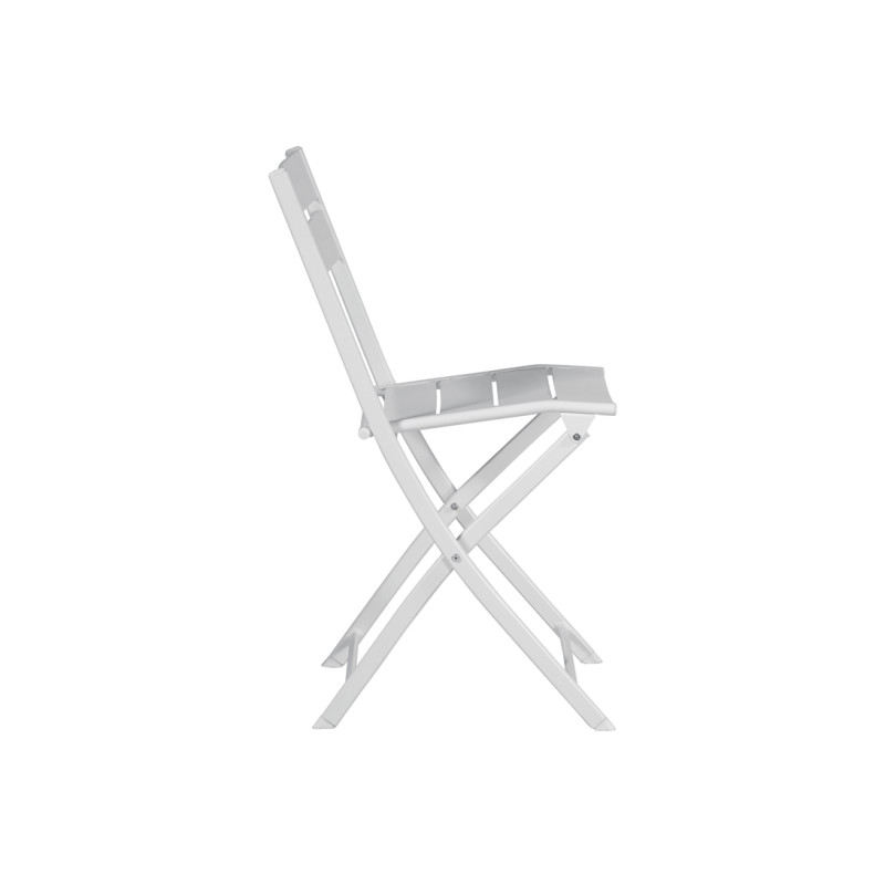 Set Tavolo Porto + 10 Sedie Lucca Alluminio Bianco