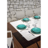 Set Tavolo Porto + 10 Sedie Lucca Alluminio Bianco