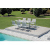 Set Tavolo Porto + 10 Sedie Pola Alluminio Bianco Moia