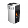 Erica stufa a pellet canalizzata 10,8kw in acciaio e ghisa bianco Lincar
