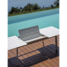 Set Tavolo Porto + 10 Sedie Zara Alluminio Bianco Moia