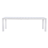 Set Tavolo Anzio + 8 Sedie Lucca Alluminio Bianco Moia