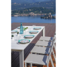Set Tavolo Anzio + 8 Sedie Lucca Alluminio Bianco Moia