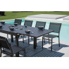 Sedia Pola alluminio antracite textilene nero Moia outdoor