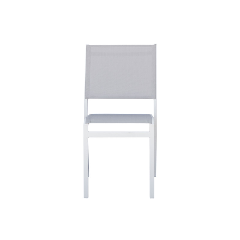 Set Tavolo Anzio + 8 Sedie Pola Alluminio Bianco Moia