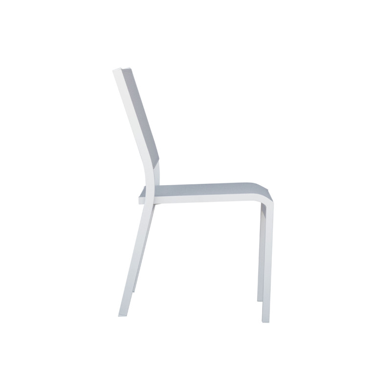 Set Tavolo Anzio + 8 Sedie Pola Alluminio Bianco Moia