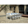 Set Tavolo Anzio + 8 Sedie Pola Alluminio Bianco Moia
