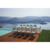 Set Tavolo Nettuno + 10 Sedie Lucca Alluminio Bianco
