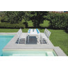 Sedia Pola alluminio bianco textilene grigio chiaro Moia