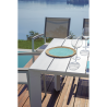 Set Tavolo Nettuno + 10 Sedie Samo Alluminio Bianco