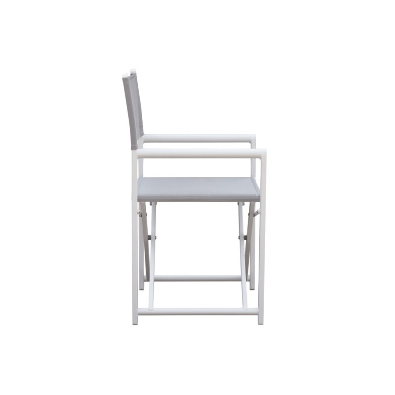 Set Tavolo Nettuno + 10 Sedie Regista Paros Alluminio Bianco