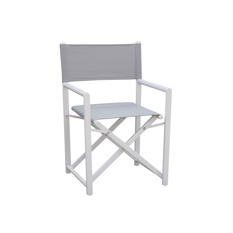Set Tavolo Nettuno + 10 Sedie Regista Paros Alluminio Bianco