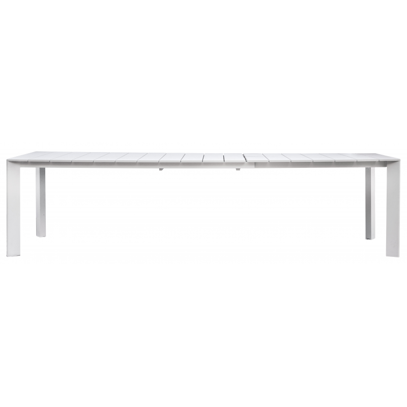Set Tavolo Nettuno + 10 Sedie Regista Paros Alluminio Bianco