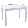 Set Tavolo alluminio + 4 Poltrone alluminio e texilene cleveland bianco opaco cm 55x56h86