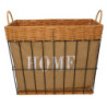 Cestone Metallo Con Fodera Naturale Rettangolare Cm 45x33h52
