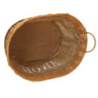 Cassetto Metallo Con Fodera Naturale Ovale Cm 45x35h25