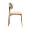 Sedia Elba Tessuto Sabbia Struttura Legno Rovere Cm 49x51h48/80