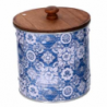 Scatola metallo mandala blu tondo cm ø11,7h12,3