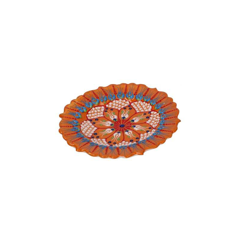 Svuotatasche ceramica arancione cm ø18h2,5