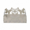 Portatovaglioli metallo farfalla crema quadrato cm16,5x16,5h6