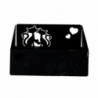 Portatovaglioli metallo gatti nero quadrato cm16,5x16,5h6