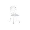 Sedia Metallo New Old Bianco Crema Cm 41x48h90