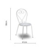 Sedia Metallo New Old Bianco Crema Cm 41x48h90