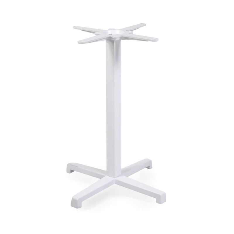 Base Tavolo Acciaio Peter Top Ghisa Bianco Cm 55x55h73