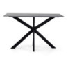 Consolle Metallo Top Pietra Sinterizzata Grigio Cm 120x45x76