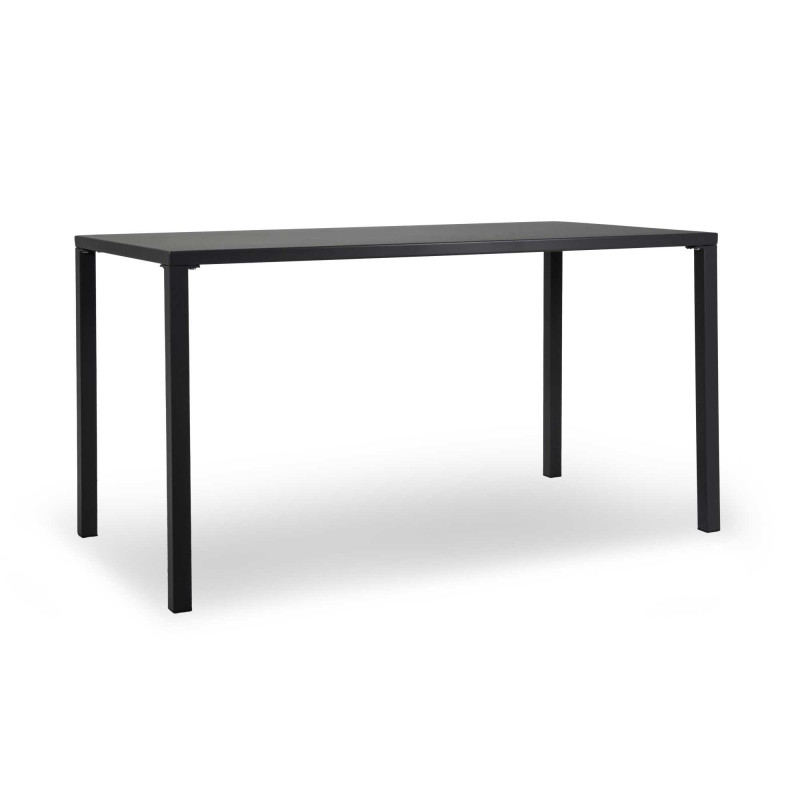 Tavolo Metallo New Elma Gambe Smontate Antracite Rettangolare Cm 140x70h75