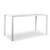Tavolo Metallo New Elma Gambe Smontate Bianco Rettangolare Cm 140x70h75