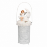 Lanterna metallo resina bianco angelo cm ø14h37/45