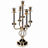 Portacandele Candelabro metallo oro cm 26x26h51