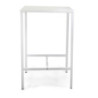 Tavolo Bar Metallo New Elma Con Poggiapiedi Bianco Quadro Cm 70x70h110