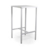 Tavolo Bar Alluminio Alma Con Poggiapiedi Bianco Quadro Cm 60x60h110